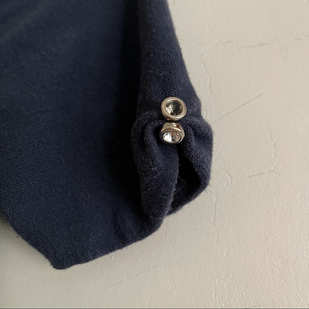 Guess Navy Rhinestone Button Cardigan - Picture 12 of 13